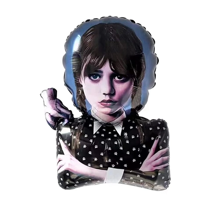 ZESTAW BALONÓW WEDNESDAY ADDAMS URODZINY HALLOWEEN 6 szt