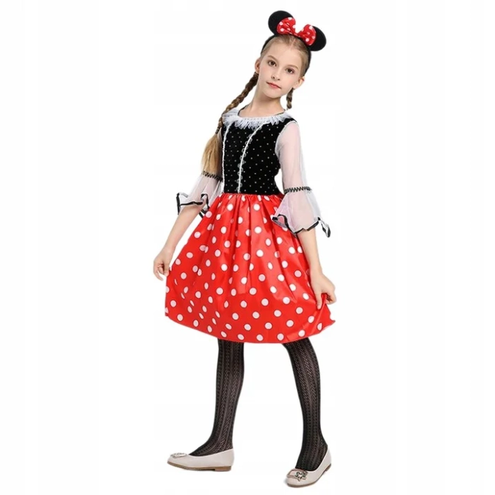 MINNIE MYSZKA STRÓJ SUKIENKA OPASKA MINI
