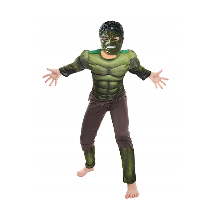 HULK STRÓJ PRZEBRANIE MASKA MIĘŚNIE