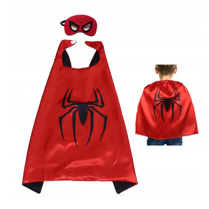 SPIDERMAN MASKA PELERYNA STRÓJ RĘKAWICA TARCZA 5W1