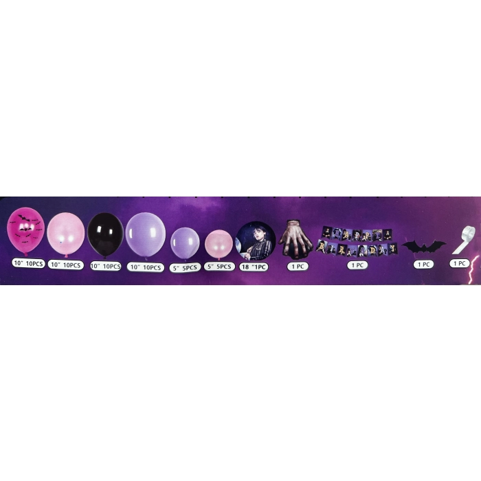 WEDNESDAY GIRLANDA BALONOWA ZESTAW BALONY NA URODZINY
