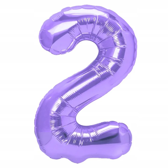 BALON FOLIOWY FIOLETOWY CYFRA 2