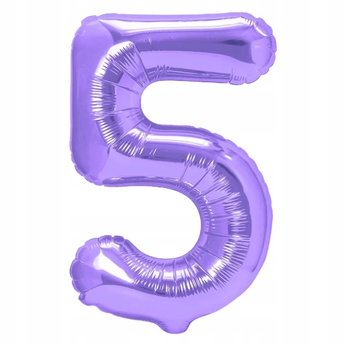BALON FOLIOWY FIOLETOWY CYFRA 5
