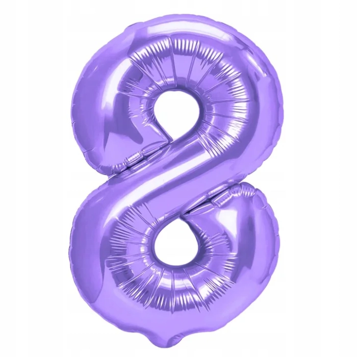 BALON FOLIOWY FIOLETOWY CYFRA 8