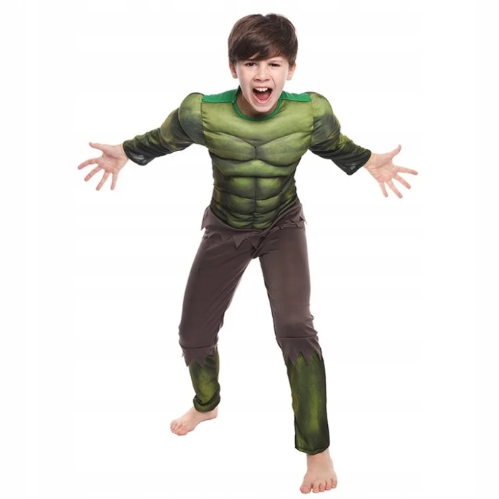 HULK STRÓJ MIĘŚNIE 2 RĘKAWICE MASKA 4W1