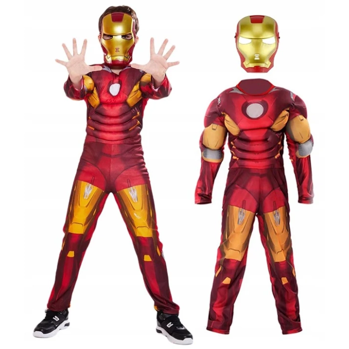 IRON MAN STRÓJ PRZEBRANIE MASKA MIĘŚNIE