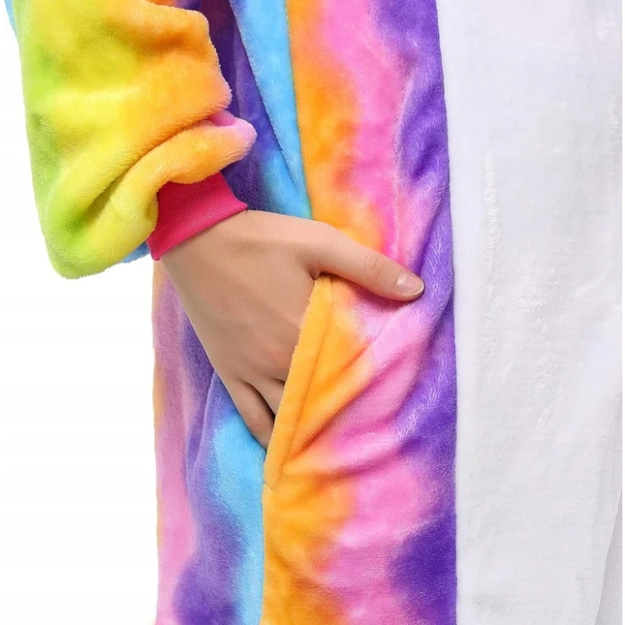 JEDNOROŻEC STRÓJ KIGURUMI TĘCZOWY PONY PIŻAMA DZIECI ONESIE