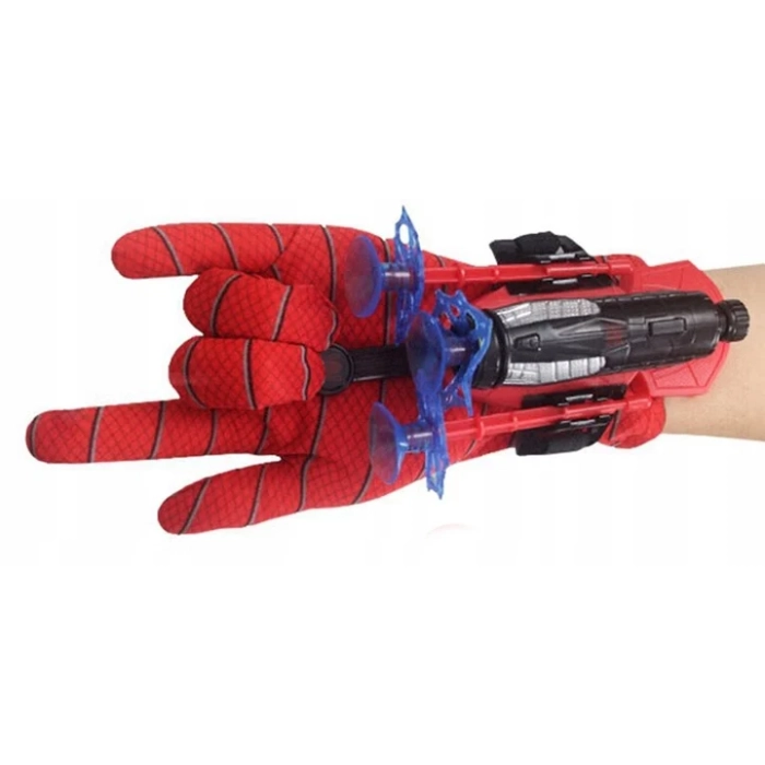 SPIDERMAN MASKA ŚWIECI STRÓJ RĘKAWICA STRZELA