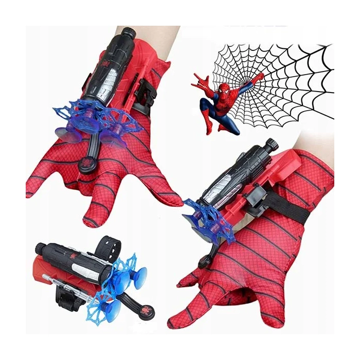 SPIDERMAN RĘKAWICA Z WYRZUTNIĄ + STRZAŁKI + MASKA