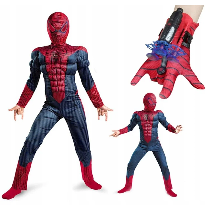 SPIDERMAN STRÓJ KOSTIUM MIĘŚNIE RĘKAWICA