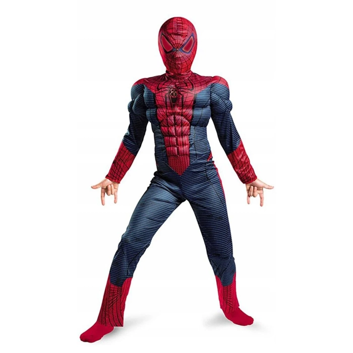 SPIDERMAN STRÓJ MIĘŚNIE MASKA PRZEBRANIE