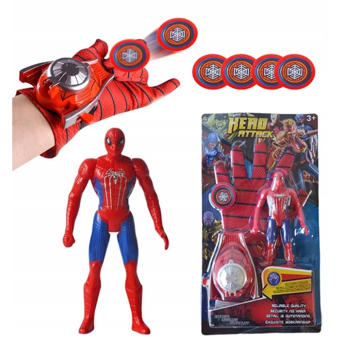 SPIDERMAN STRZELAJĄCA RĘKAWICA Z WYRZUTNIĄ DYSKI