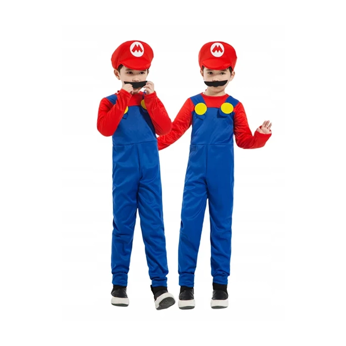 STRÓJ MARIO PRZEBRANIE CZAPKA WĄSY MARIO