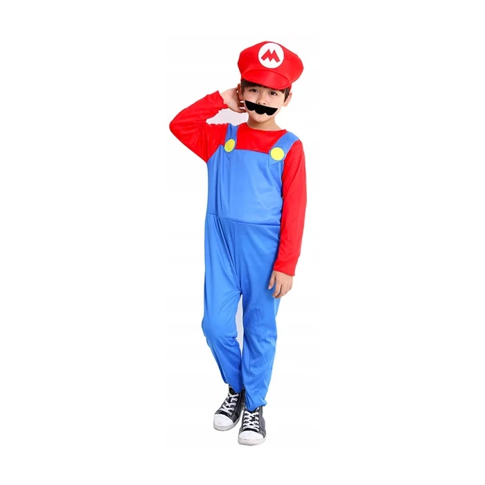 STRÓJ MARIO PRZEBRANIE CZAPKA WĄSY MARIO