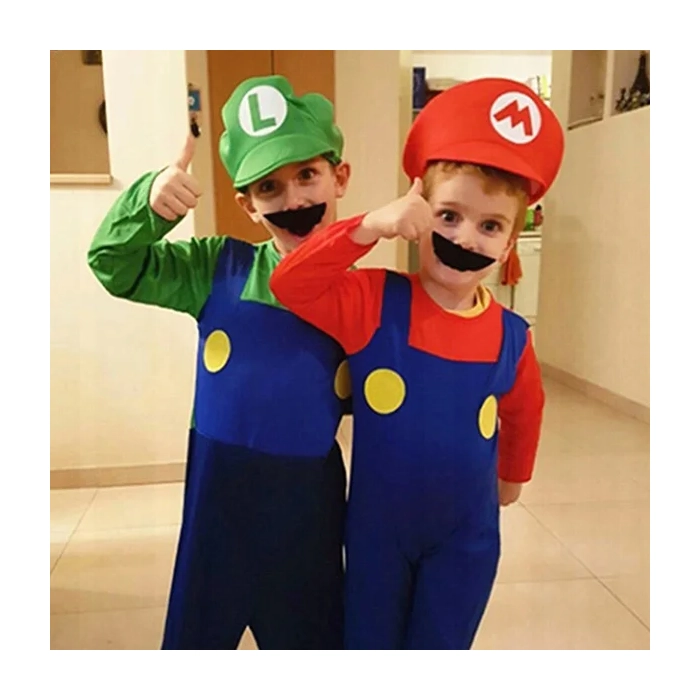 STRÓJ MARIO PRZEBRANIE CZAPKA WĄSY MARIO