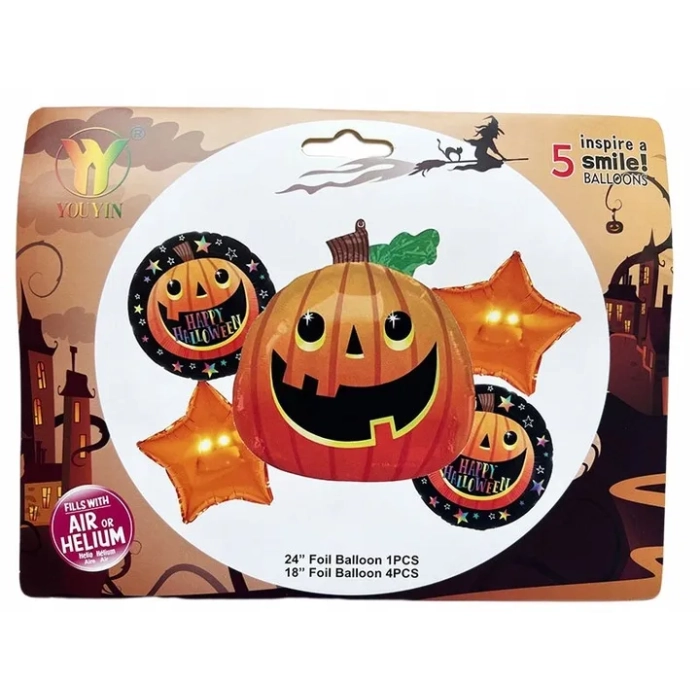 ZESTAW BALONÓW HALLOWEEN DYNIA BALONY GWIAZDY