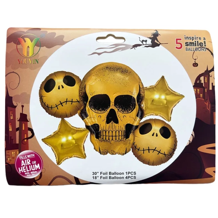 ZESTAW BALONÓW HALLOWEEN CZASZKA MUMIA