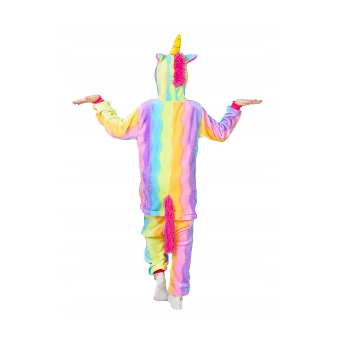 JEDNOROŻEC STRÓJ KIGURUMI TĘCZOWY PONY PIŻAMA DZIECI ONESIE