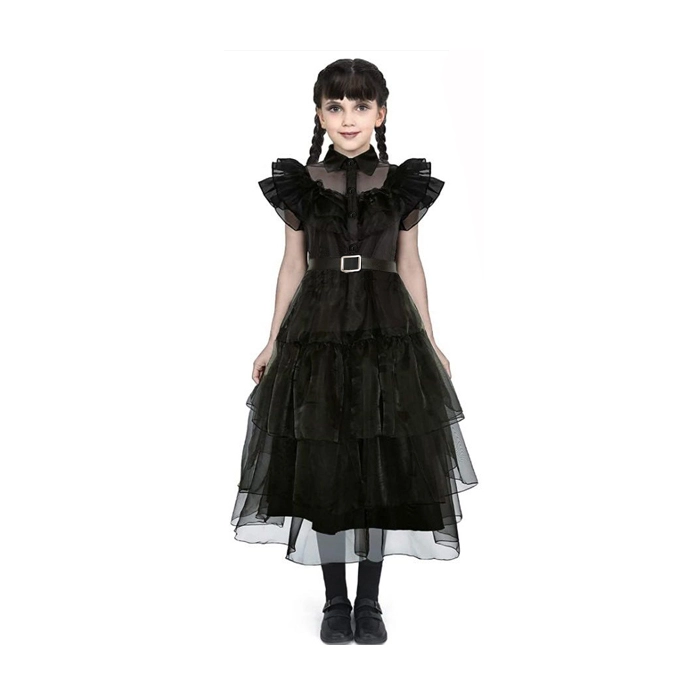WEDNESDAY ADDAMS STRÓJ SUKIENKA PERUKA BALON